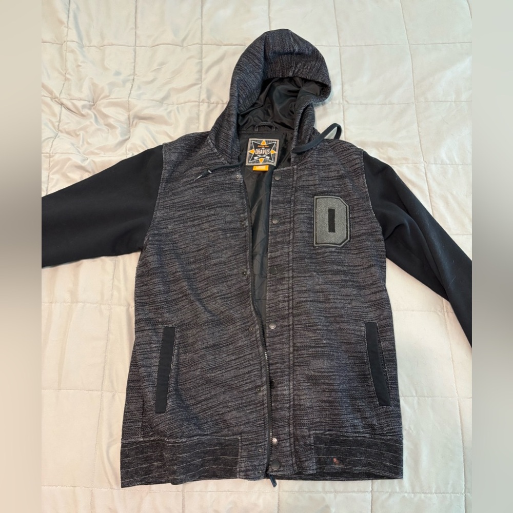 Dravus black and charcoal men’s hoodie